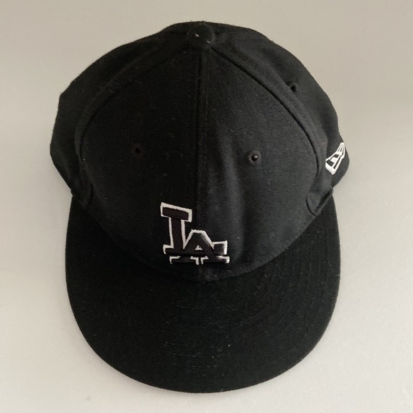 Vintage New Era LA Dodgers Fitted 100% Wool Genuine 59 Fifty MBL Size  7 3/8 - Picture 11 of 11